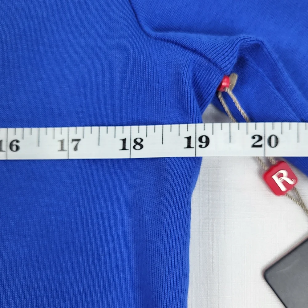 Rafaella Bright Blue OPEN CARDIGAN Womens Size M Studded Cotton 3/4 Sleeve NWT - Picture 6 of 15